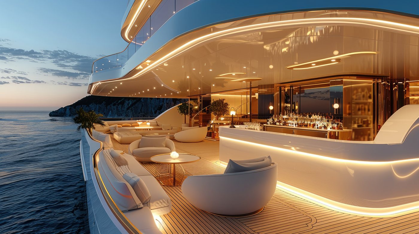 Luxury yacht deck finishing