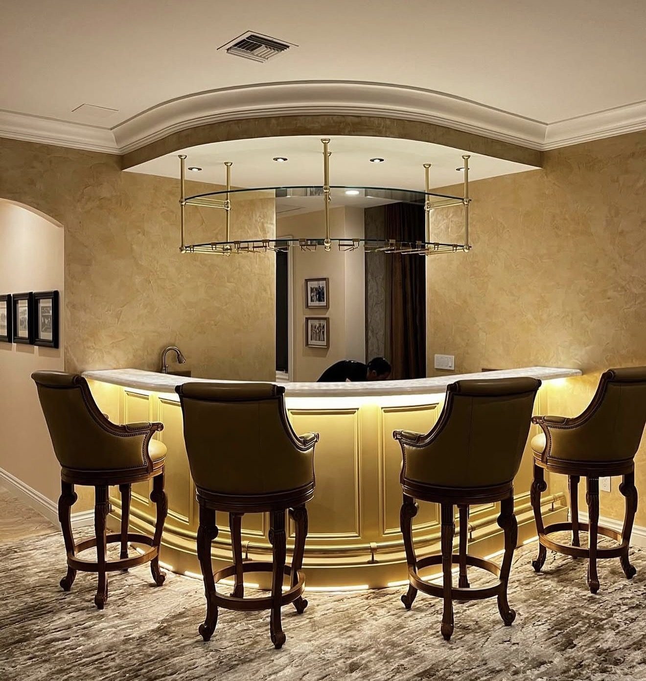 Venetian gold bar finish