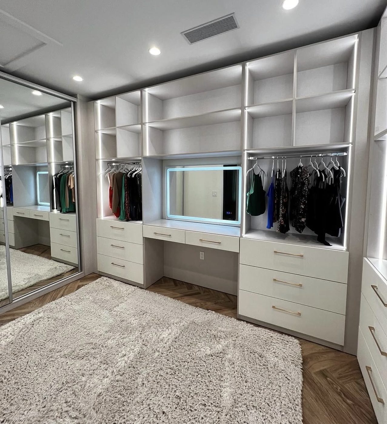 Lacquered custom closet